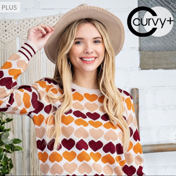 Plus size heart sweater - Picture 3 of 3